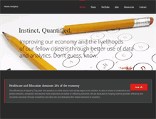 Tablet Screenshot of hunchanalytics.com